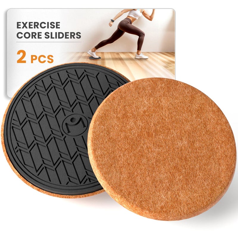 MUYOS Exercise Core Sliders for Hardwood Floors - Sliders for Working Out  Sliding Discs for Exercise  Strength Training  and Home Gym Fitness Gliders (2 Pack  7 Inch) - Image 1